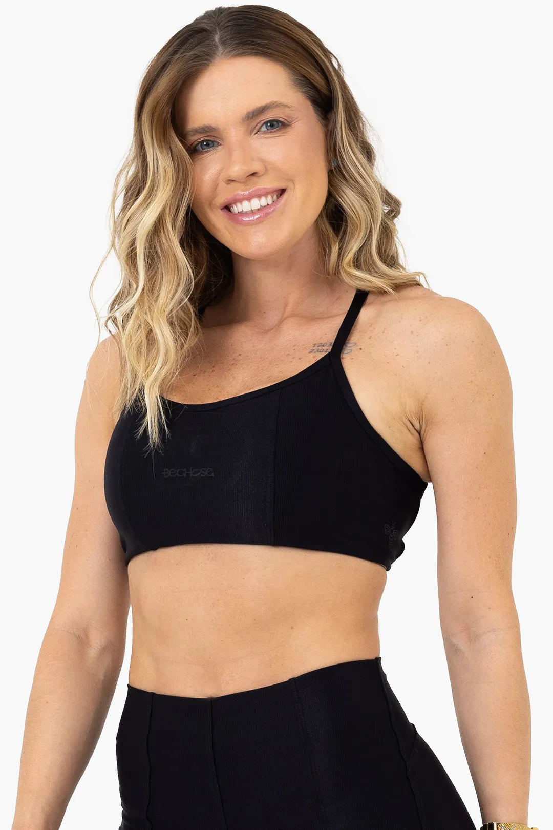 Top Jasmim Preto Glow