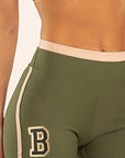 Shorts Amarílis Verde Croco Canelado / Cream — foto 3