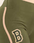 Shorts Amarílis Verde Croco Canelado / Cream — foto 4