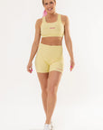 Shorts Perpétua Amarelo Manteiga Canelado — foto 5