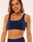 Top Verbena Dupla Face Cherry / Azul Marinho