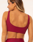 Top Verbena Dupla Face Cherry / Azul Marinho — foto 3