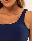 Top Verbena Dupla Face Cherry / Azul Marinho — foto 6