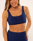 Top Verbena Dupla Face Cherry / Azul Marinho — foto 7