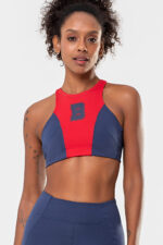 Top Hibisco Vermelho / Azul College