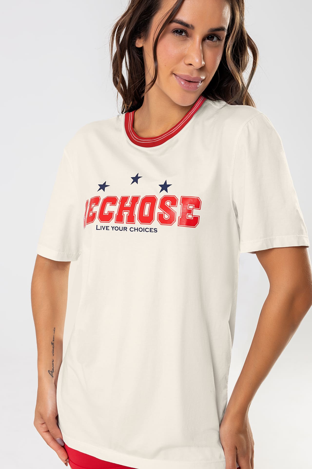 BECHOSE91512 - cópia Camiseta College Over Feminina - Imagem 1