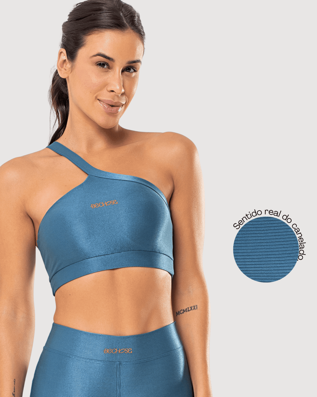 Top Peonia Azul Jeans Glow - Imagem 1