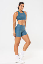 Top Cravo Azul Jeans Canelado - Imagem 5
