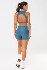 Top Cravo Azul Jeans Canelado - Imagem 6