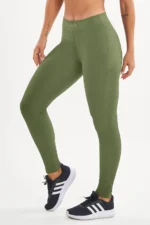 Legging Peônia Verde Croco Canelado - Imagem 4
