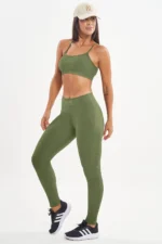 Legging Peônia Verde Croco Canelado - Imagem 5