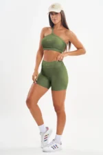 Shorts Perpétua Verde Croco Canelado - Imagem 5