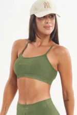 Top Tulipa Verde Croco Canelado - Imagem 5