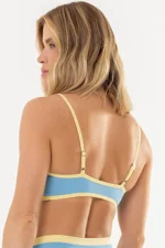Top Girassol Azul Sereno / Amarelo Manteiga - Imagem 2