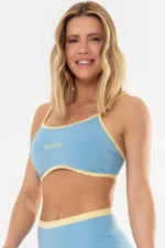 Top Girassol Azul Sereno / Amarelo Manteiga - Imagem 4