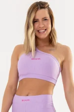 Top Peônia Lilas Canelado