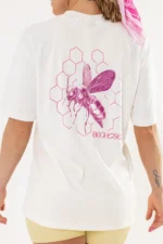 Camiseta Over Feminina Abelha Pink - Imagem 2
