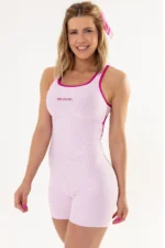 Macaquinho Peonia Rosa Cand / Rosa Pink  Canelado