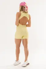 Macaquinho Peonia Amarelo Manteiga Canelado - Imagem 5