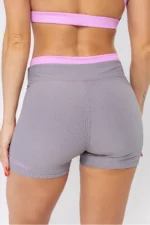 Shorts Amarilis Cinza Canelado / Rosa Balerine - Imagem 2