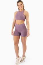 Shorts Hibisco Rosa Satin - Imagem 7