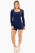 Macaquinho Lótus Azul Marinho Canelado - Imagem 7