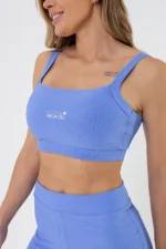 Top Íris Azul Cerúleo Canelado - Imagem 4