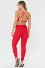 Top Flor Vermelho Scarlet Canelado - Imagem 7