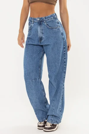 Calça Barrel Abelha Jeans