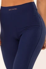 Legging Peônia Azul Marinho Canelado - Imagem 3
