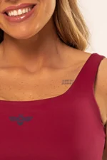 Top Verbena Dupla Face Cherry / Azul Marinho - Imagem 5