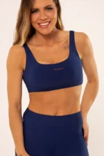 Top Verbena Dupla Face Cherry / Azul Marinho - Imagem 7