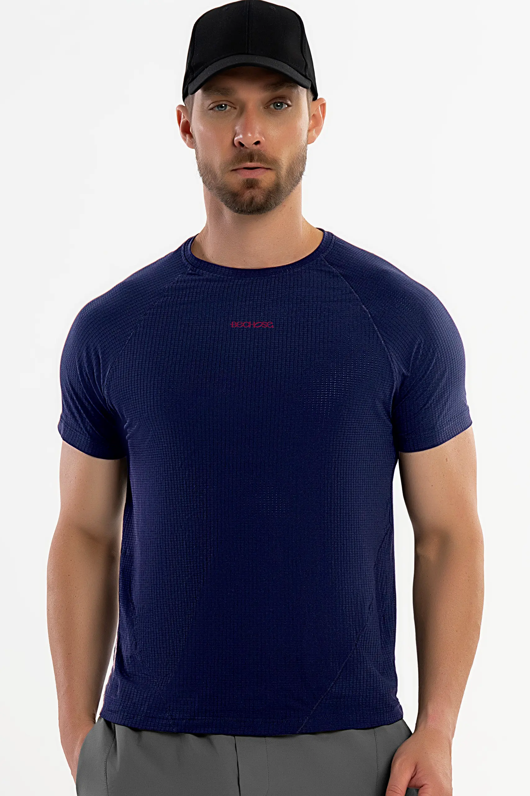 BECHOSE1837-1 Camiseta Dry Cardo Azul Marinho - Imagem 1