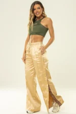 Calça Dália Marfim Acetinado - Imagem 7